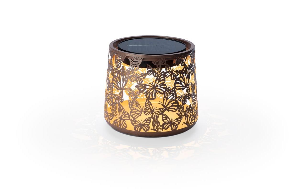 STT Solar Antic Mini Farfalla 1LED ww, 18x16cm, brown
