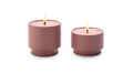 STT Ambiente Candle Set mauve 2 LED, ww, D9x6.5/8.5cm