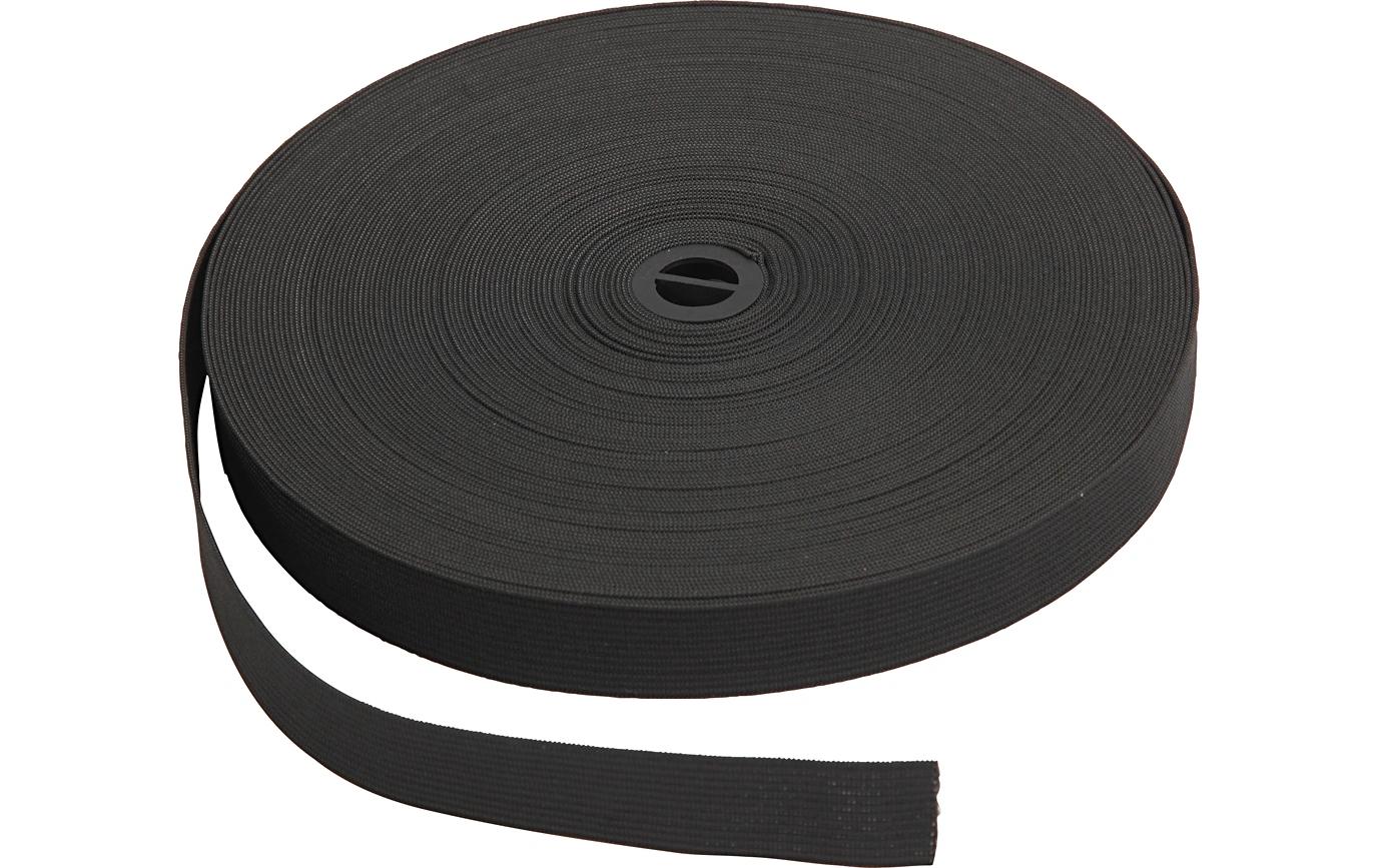 Creativ Company Elastikband schwarz Breite 20 mm, Länge 25m