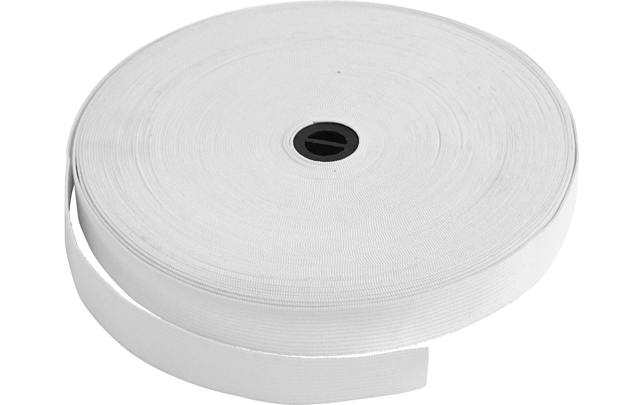 Creativ Company Elastikband weiss Breite 20 mm, Länge 25m