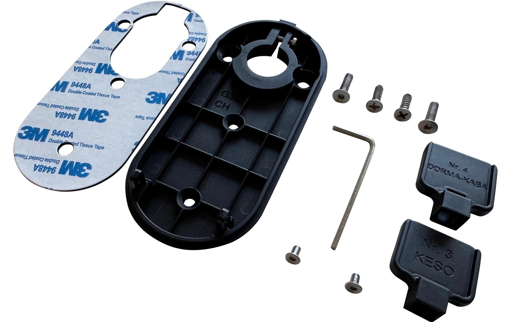 LOCKIN Smart Lock G30 CH addition Schwarz, CH-Montageplatte,Adapter KABA,KESO