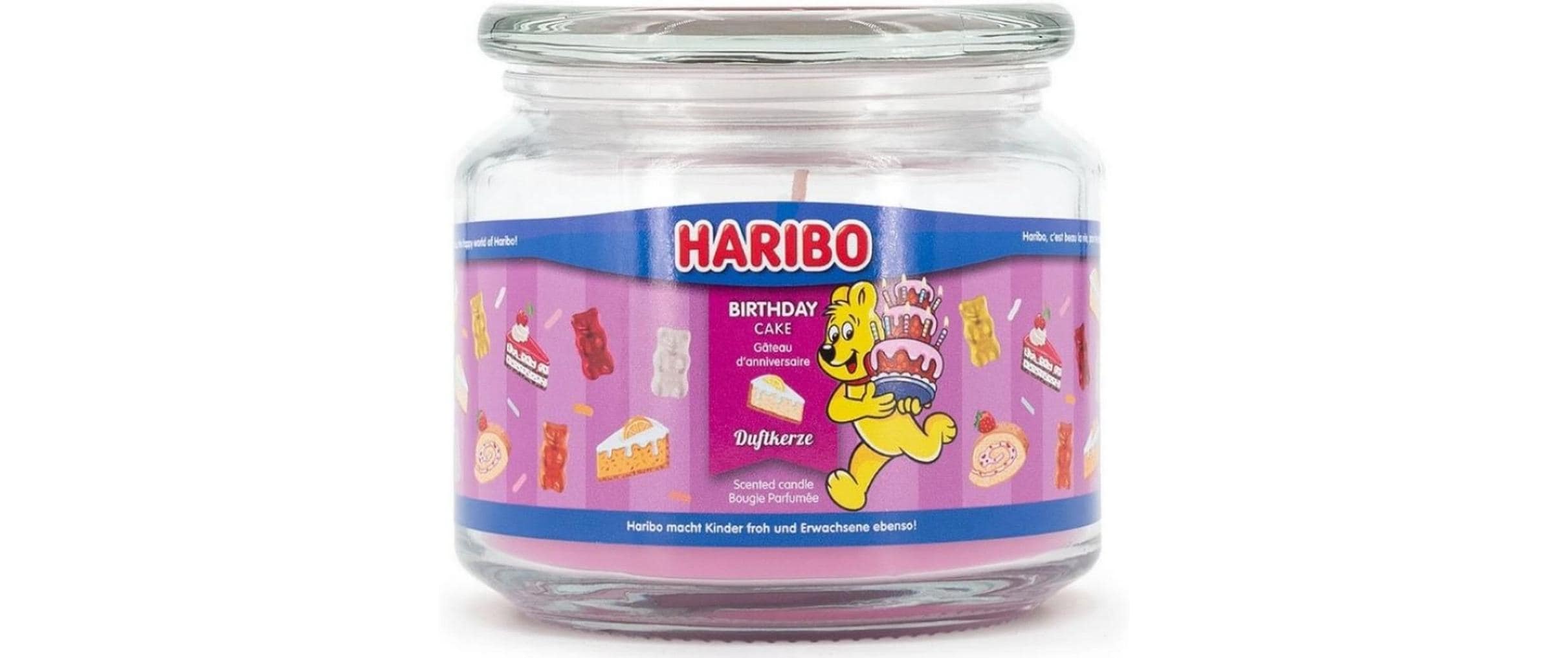 balthasar Duftkerze Haribo Birthday Cake 10x9.5 cm (DxH), Brenndauer 75h
