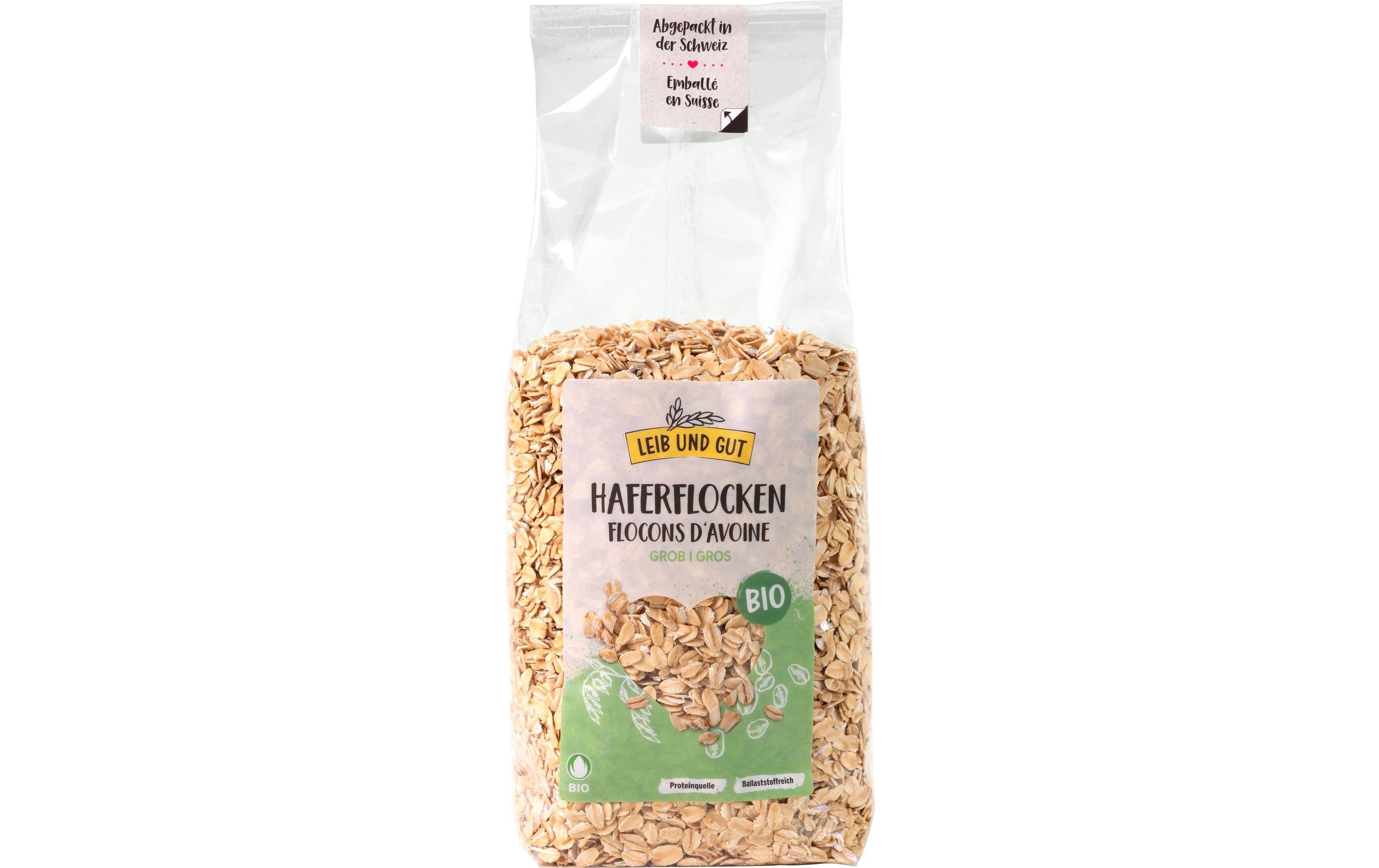 Hafer Flocken grob BIO Knospe Import 500 g