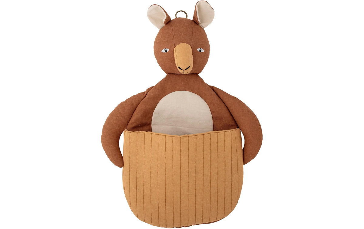 Bloomingville Aufbewahrungskorb Toto fürdie Wand, Leinen, Polyester, 46x33x7.5 cm(LxHxT
