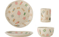 Bloomingville Geschirrset Sweets, 3er Set Steingut, 7x9/11x6/18x2 cm (DxH)