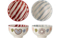 Bloomingville Schalen Darby 2er Set Steingut, 13.5x7.5 cm (DxH)