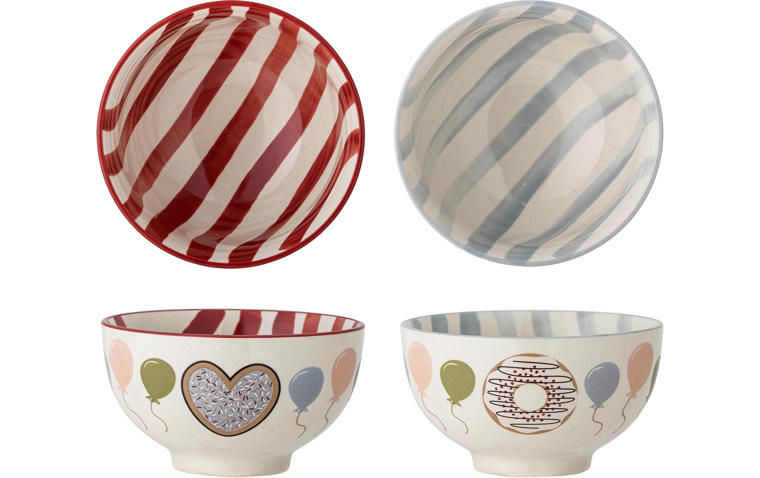 Bloomingville Schalen Darby 2er Set Steingut, 13.5x7.5 cm (DxH)