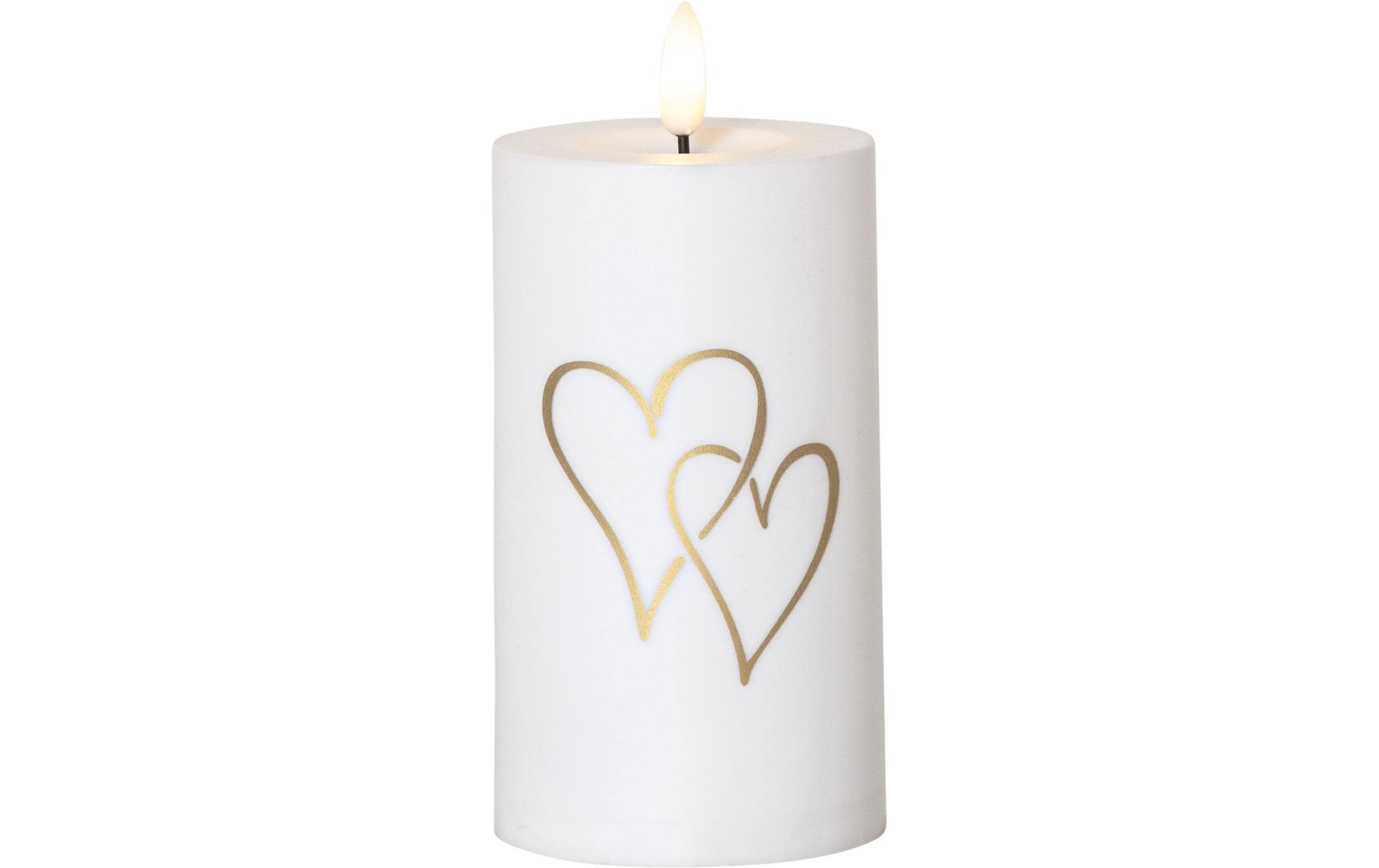 Star Trading LED Memorial Kerze Heart IP44, Warmweiss, 1 LED
