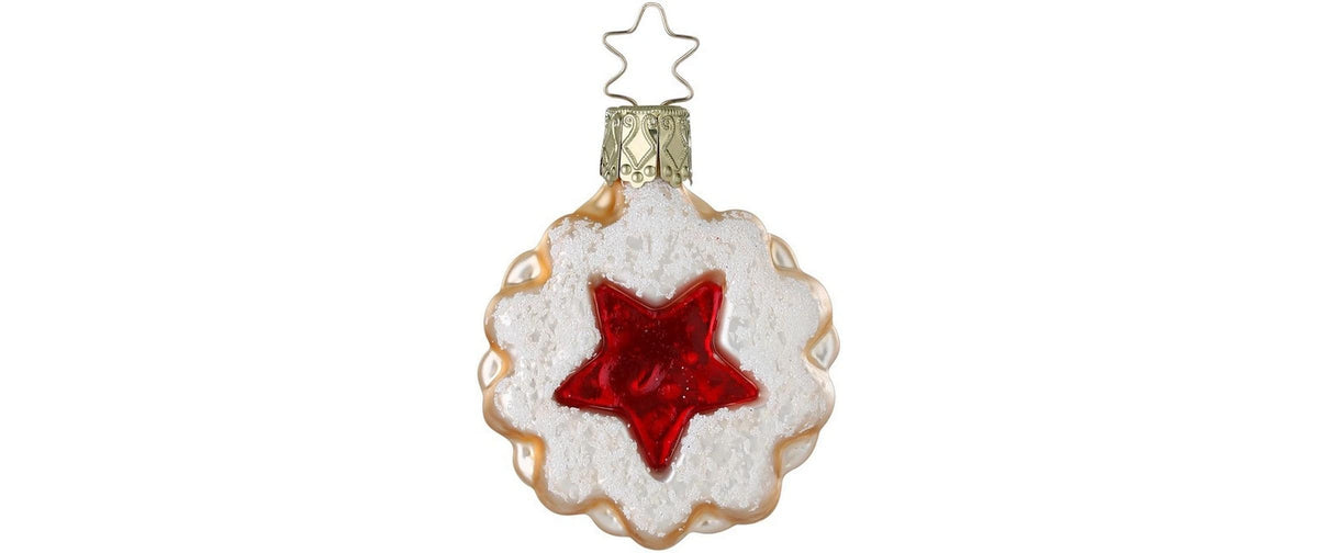 Inge Weihnachtskugel Keks Glas, H: 6 cm, mundgeblasen