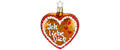 Inge Weihnachtskugel Lebkuchenherz Glas, H: 9 cm, mundgeblasen
