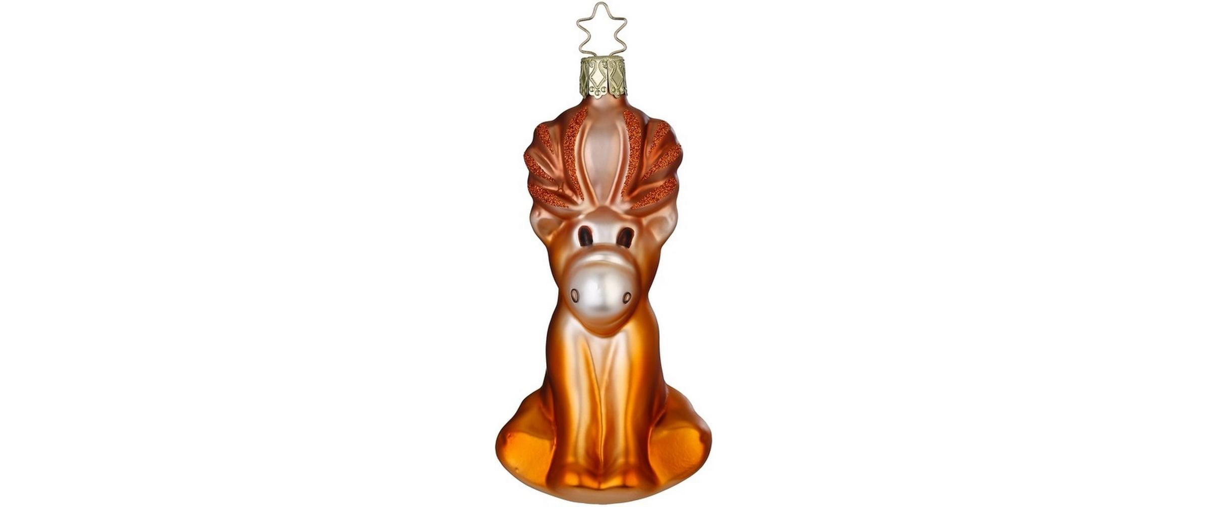 Inge Weihnachtskugel Elch Glas, H: 12 cm, mundgeblasen