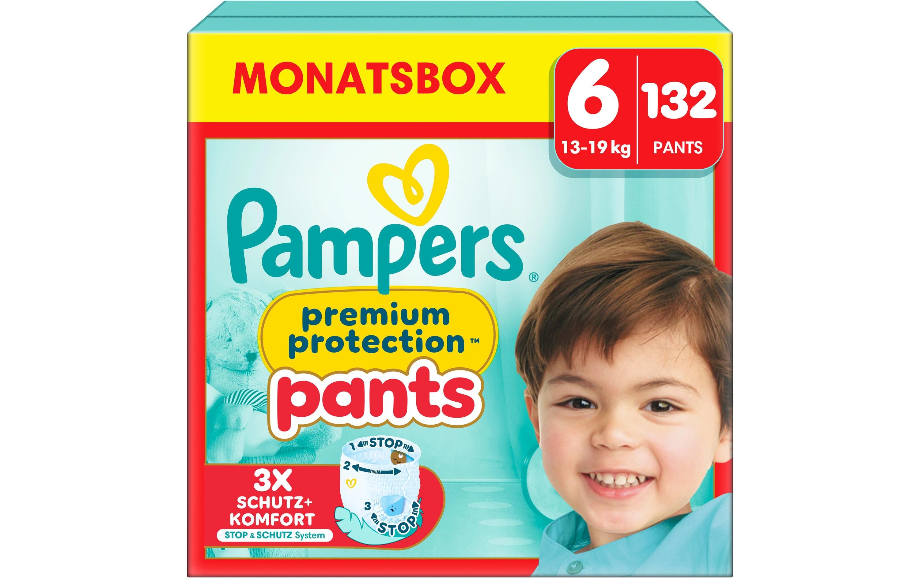 Pampers Premium Protection Pants Gr.6 Extra Large 15+kg Monatsbox / 132 Stück