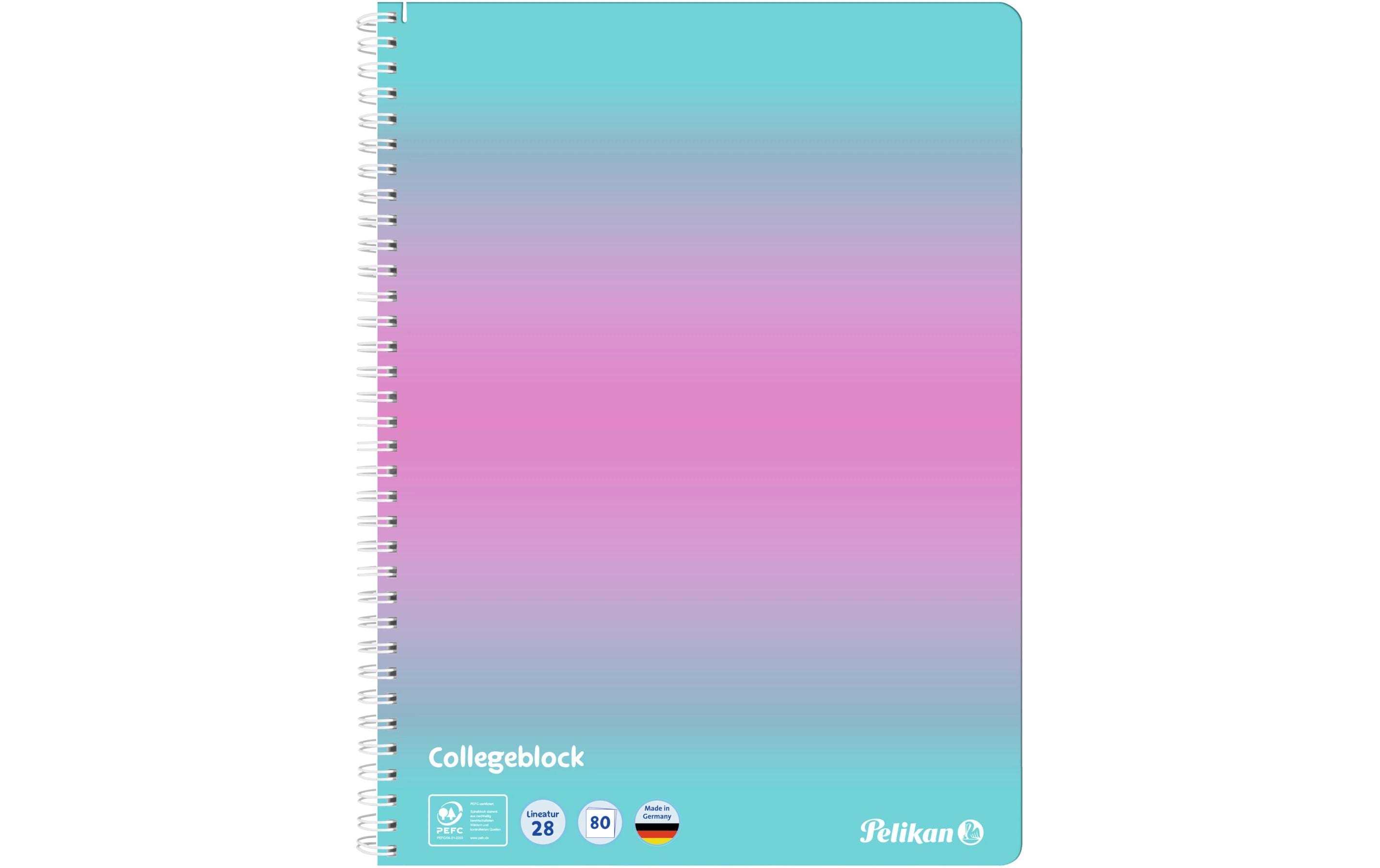 Herlitz Spiralblock A4 80 Blatt kariert, 70g/m2, minze/rosa