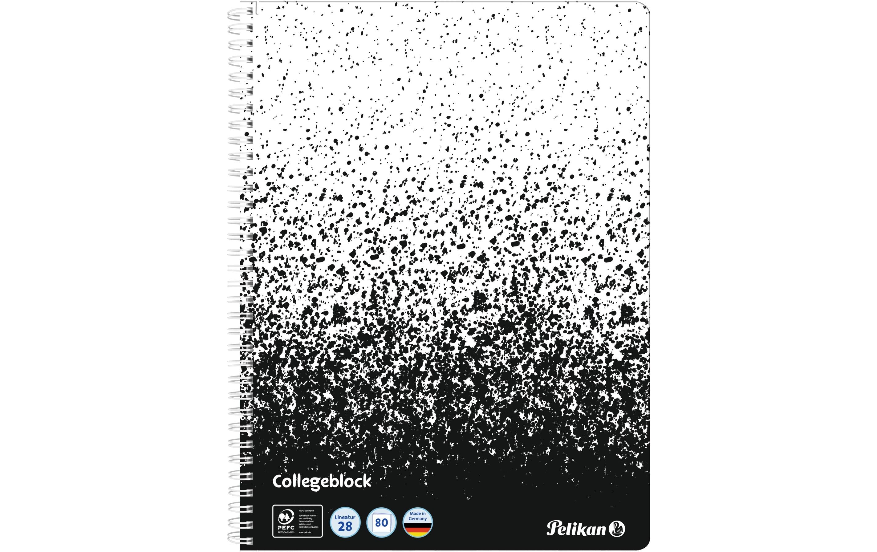 Herlitz Spiralblock A4 80 Blatt kariert, 70g/m2, schw/weiss