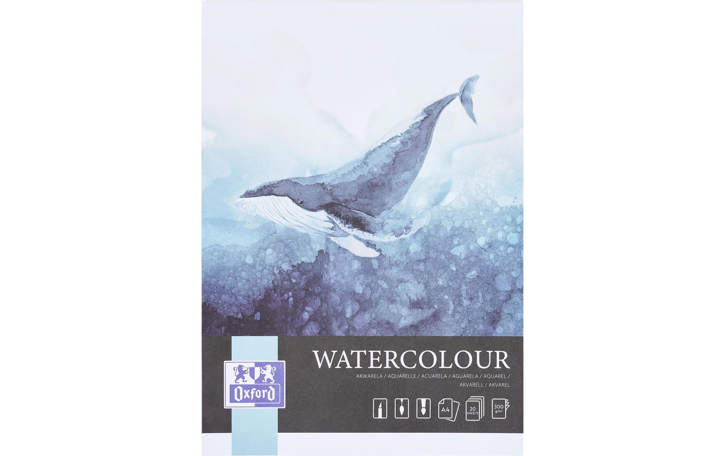 OXFORD Aquarellblock A4, 20 Bl., 300g/m² 300 g/m², recycelbar *A4 Format *20 Blatt