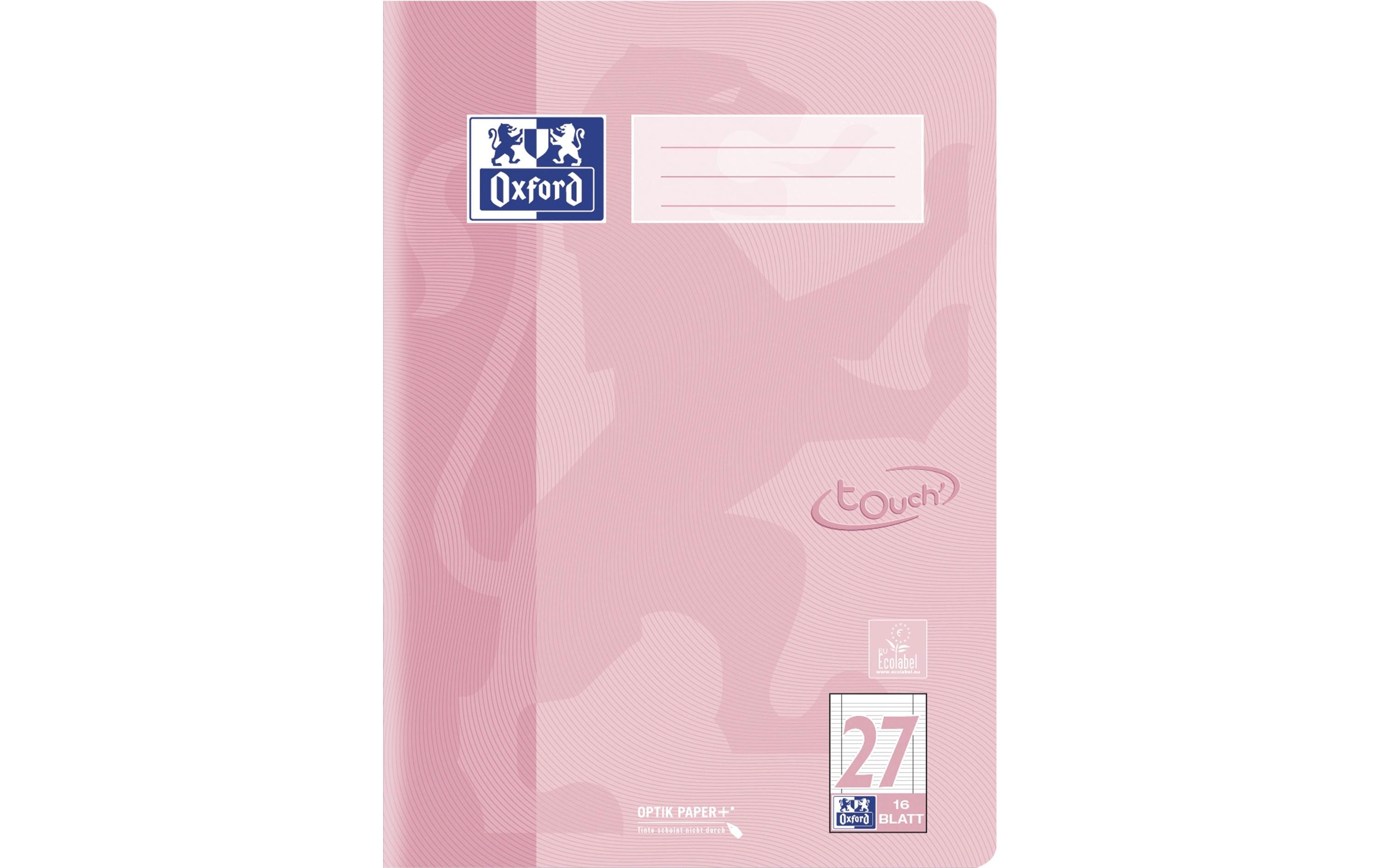 OXFORD TOUCH A4 Heft Lineatur 27, liniert A4, geheftet, 16 Blatt