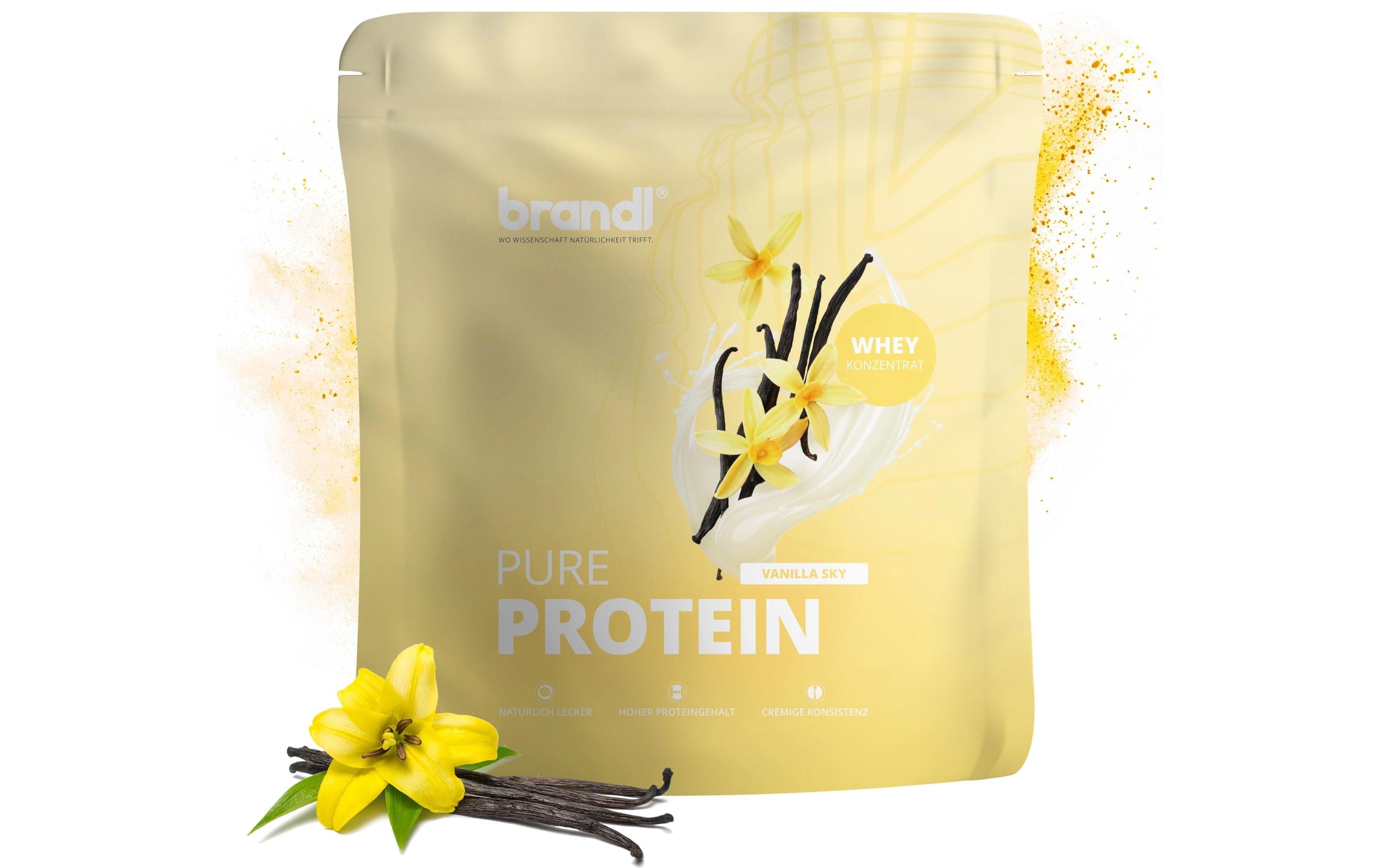 Brandl Pure Protein 2.0 Whey Beutel: 1000g, Vanilla Sky