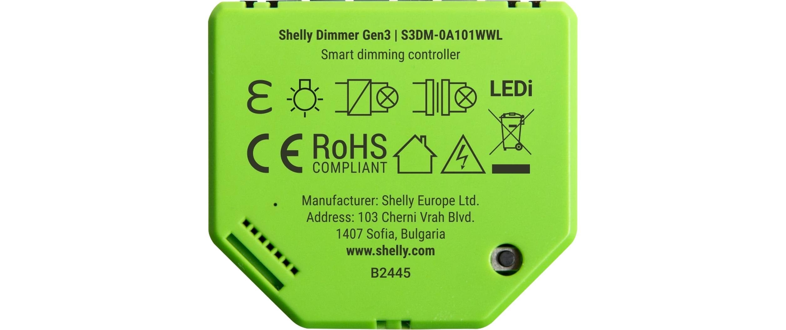 Shelly dimmer SL WiFi-DimmerGen3 WLAN Dimmer