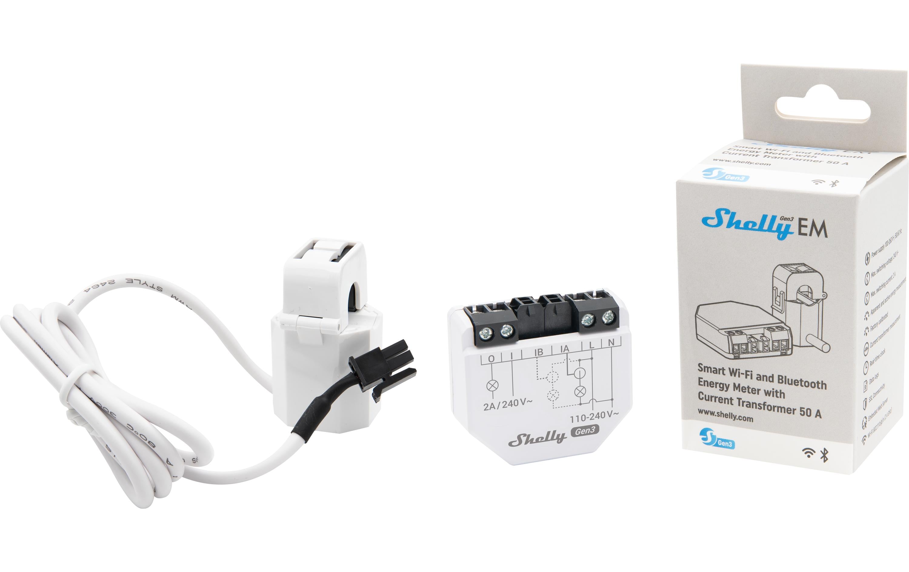 Shelly EM WiFi-Energy Meter Gen3 + 50A 50 A Clamp