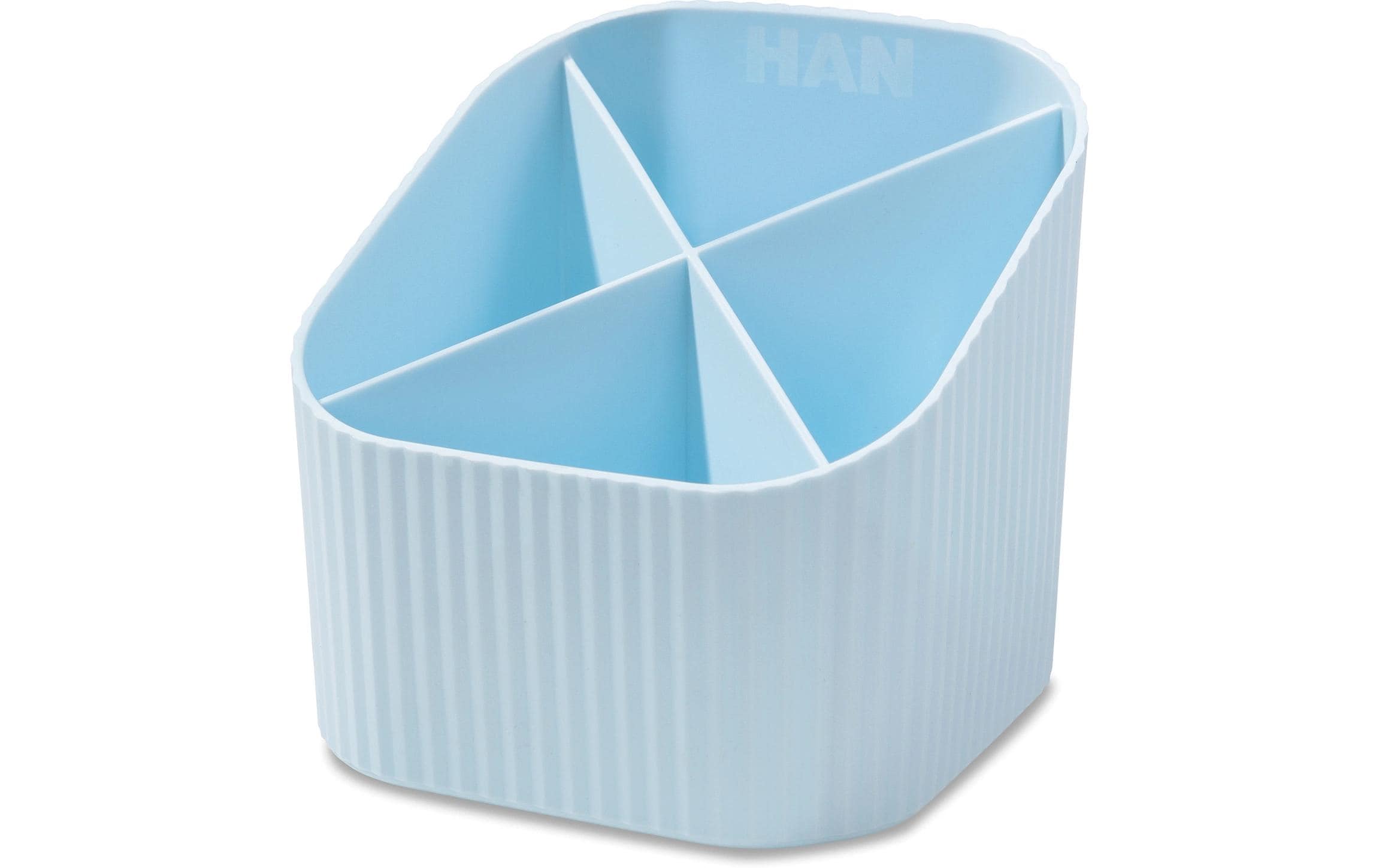 HAN Stifteköcher Re-X-LOOP 4 Fächer, recyceltes Material, hellblau