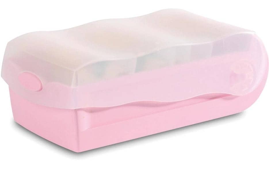 HAN Karteibox Croco A8 5 Stützen, 100 Karten, rosa