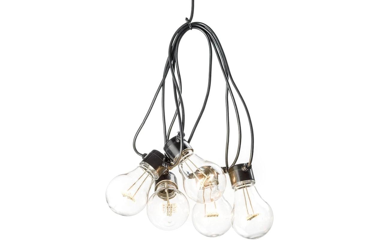 Konstsmide LED Party Lichterkette klar 5x LED bernstein, exkl. 4x AA, Timer 6h