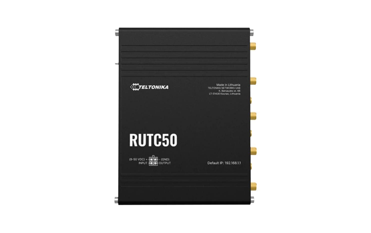 Teltonika 5G/LTE Industrierouter RUTC50 3.4Gbps 5G Sub-6Ghz SA/NSA, 5GE, WiFi-6