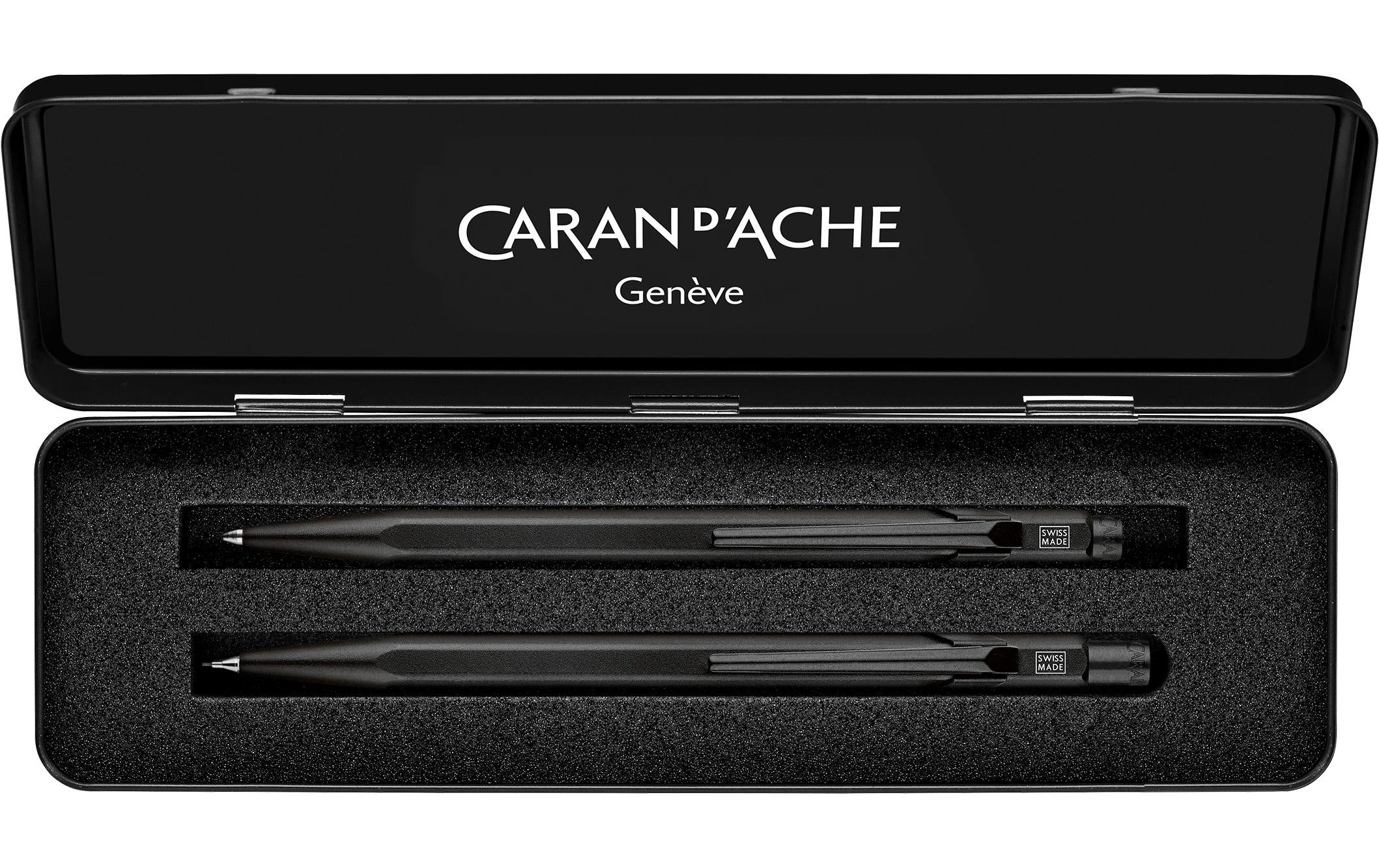Caran dAche 849 Set Black Code Kugelschreiber M1mm + Druckbleistift B0.7mm