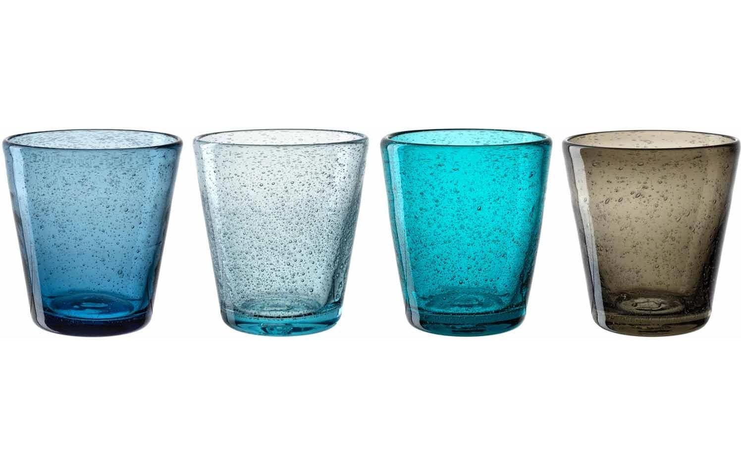 GK/4 Trinkglas kalt sort. BURANO 4 Stk., Assortiert, D9xH11cm, 330ml