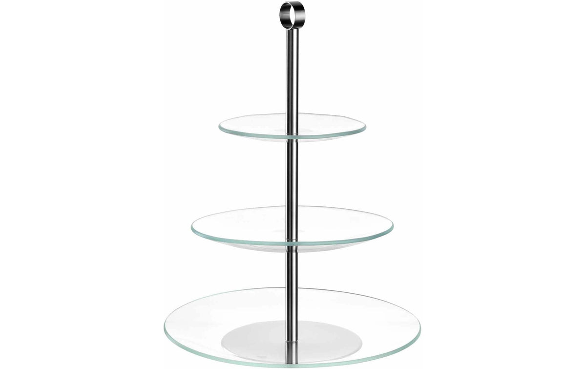 GK/Etagere 3tlg. silber CENA 1 Stk., D19xH32cm