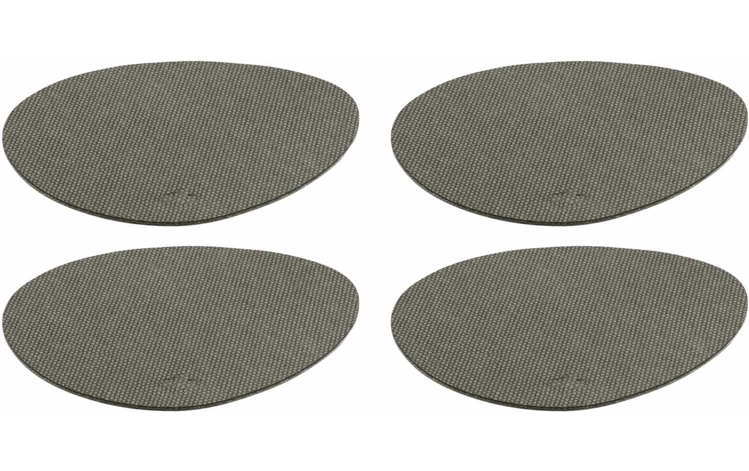 Set/4 Untersetzer grau GOCCE 4 Stk., 12x9 cm
