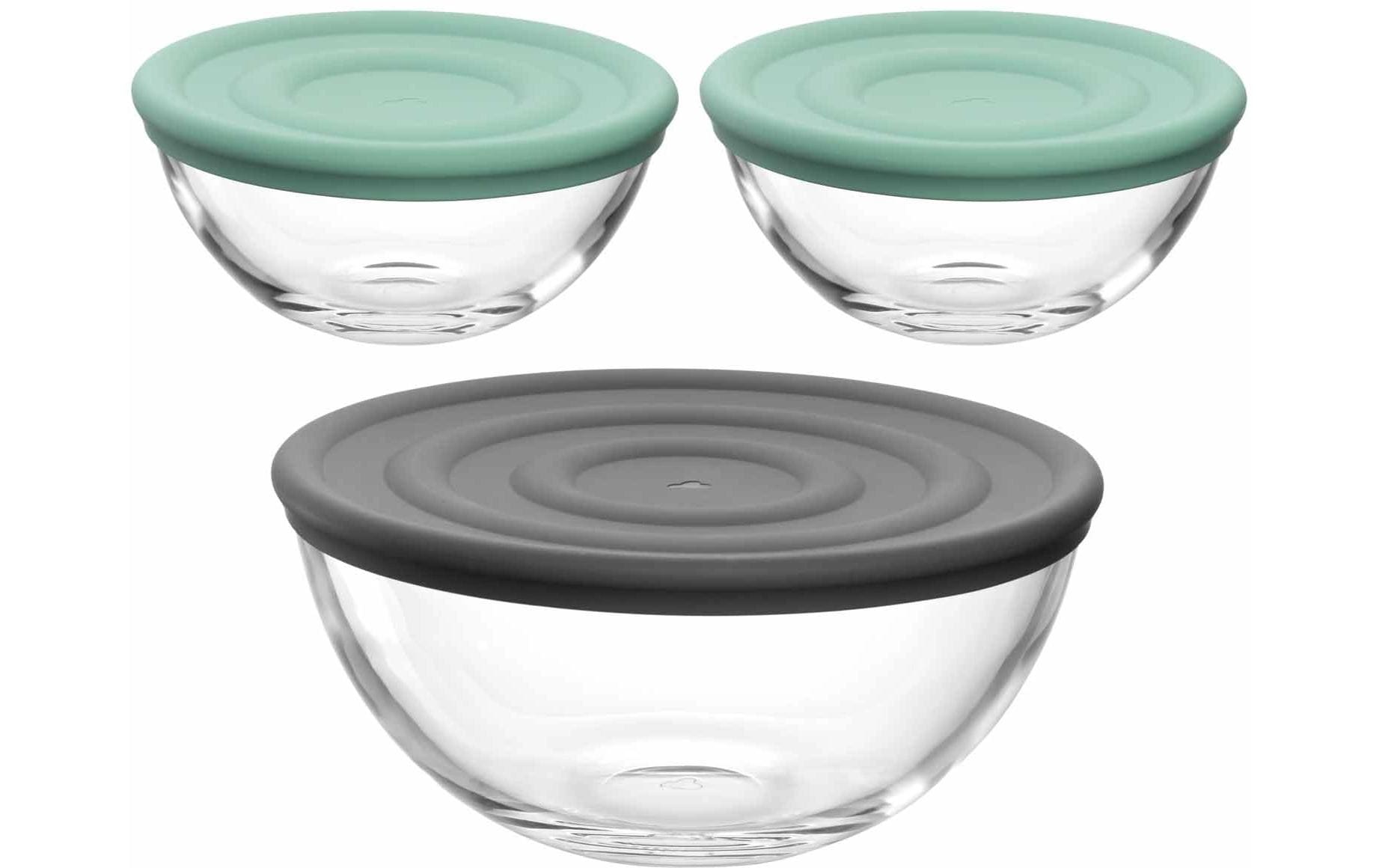 GK/6tlg. Schalen/Deckel CUCINA 1 Set, 1x22, 2x14 mit Deckel