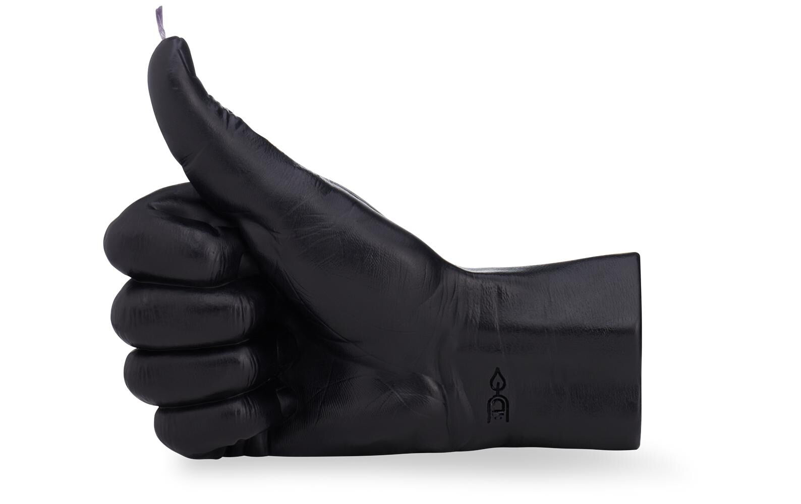 Kerze Candle Hand Thums up, Schwarz 13x13x5 cm, Brenndauer ca.4h
