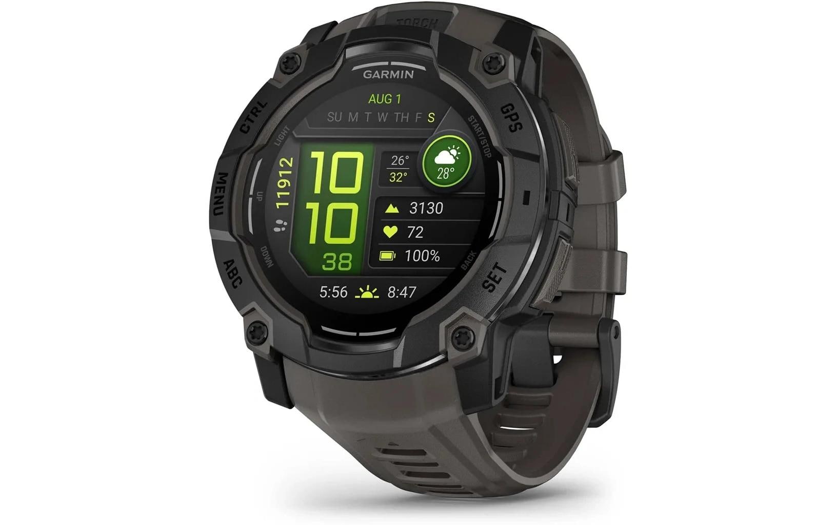 Garmin Instinct 3 - 50 mm, AMOLED Schwarz mit Silikonband, 26mm Kohle