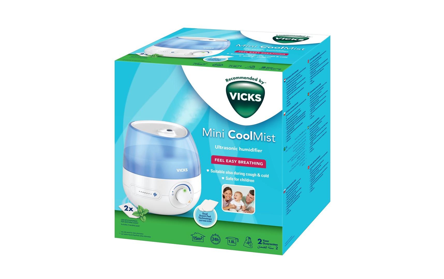 VICKS Mini Kaltluft Luftbefeuchter Ultraschall, VUL5