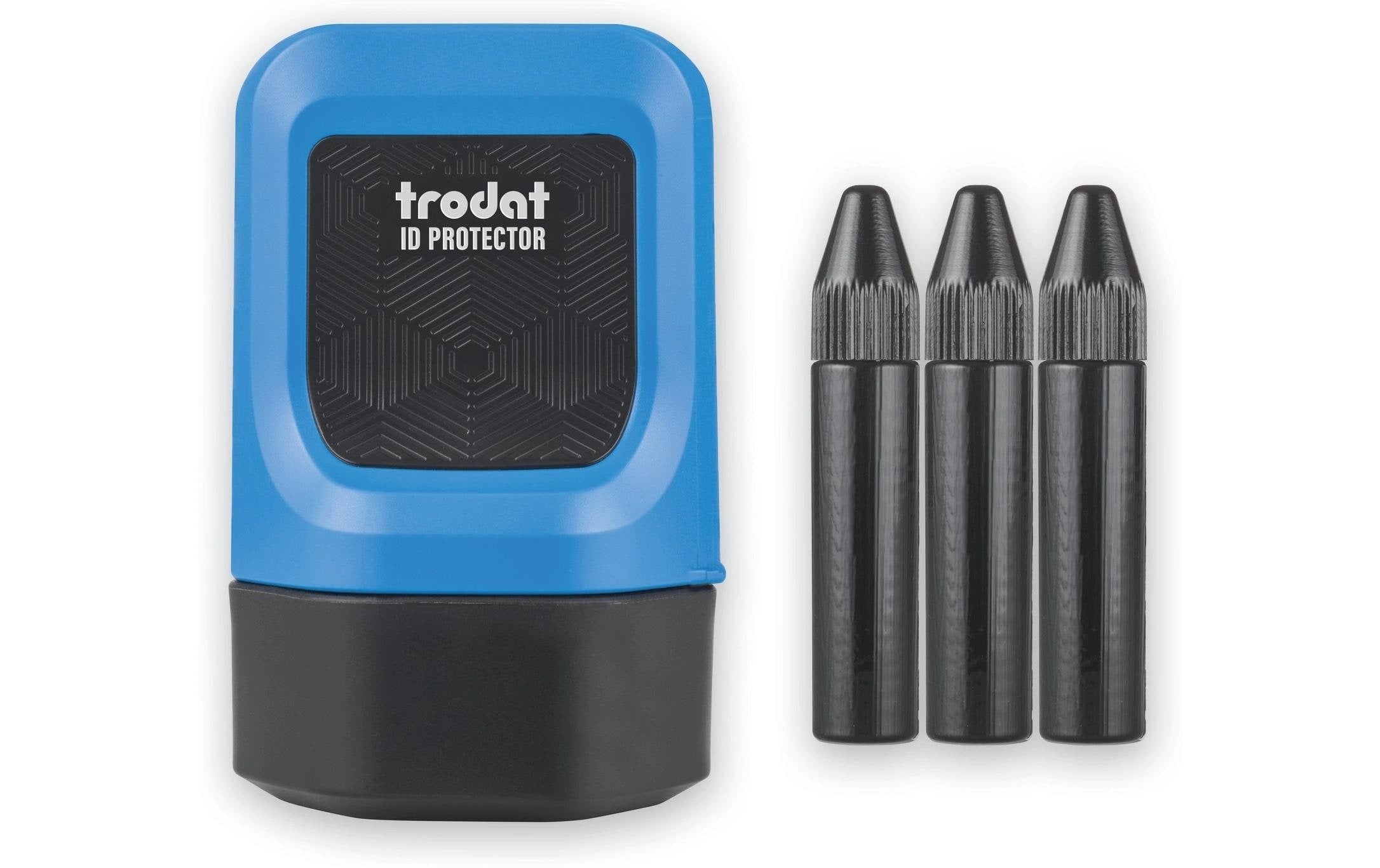 Trodat ID Protector Taschenstempel blau/schwarz, inkl. Nachfülltinten