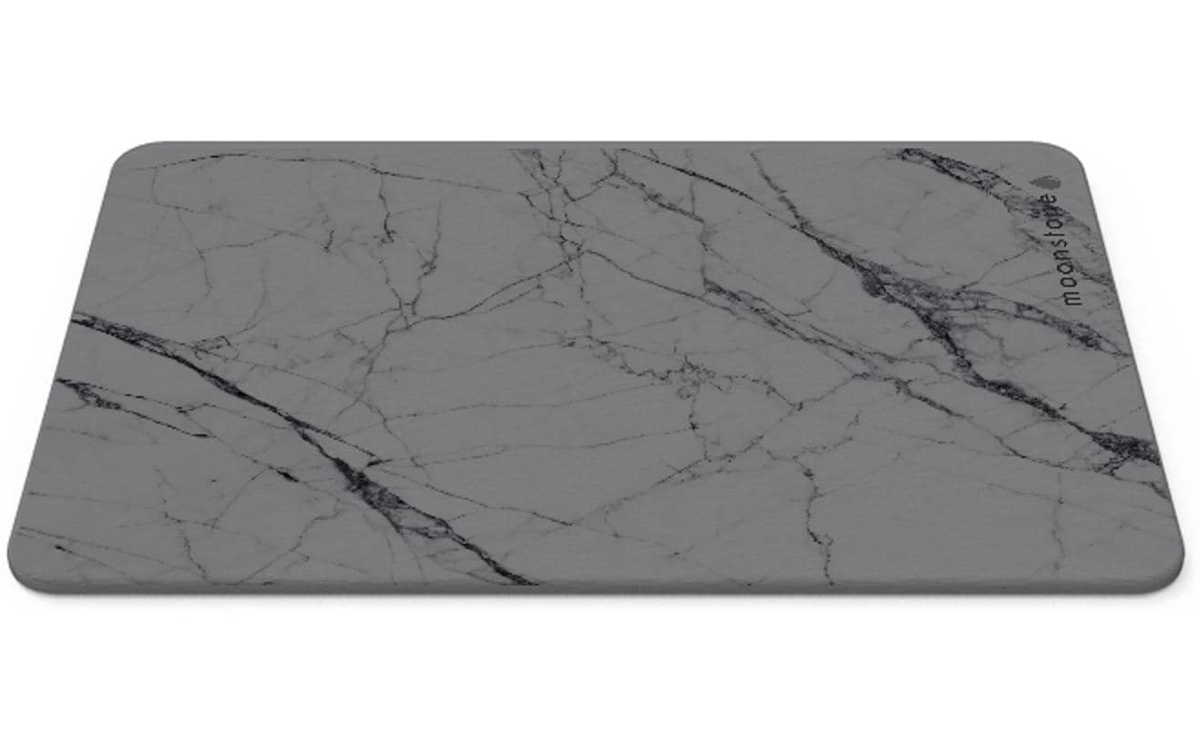 Moonstone Badematte aschegrau Kieselgur, 60 cm x 39 cm x 1 cm