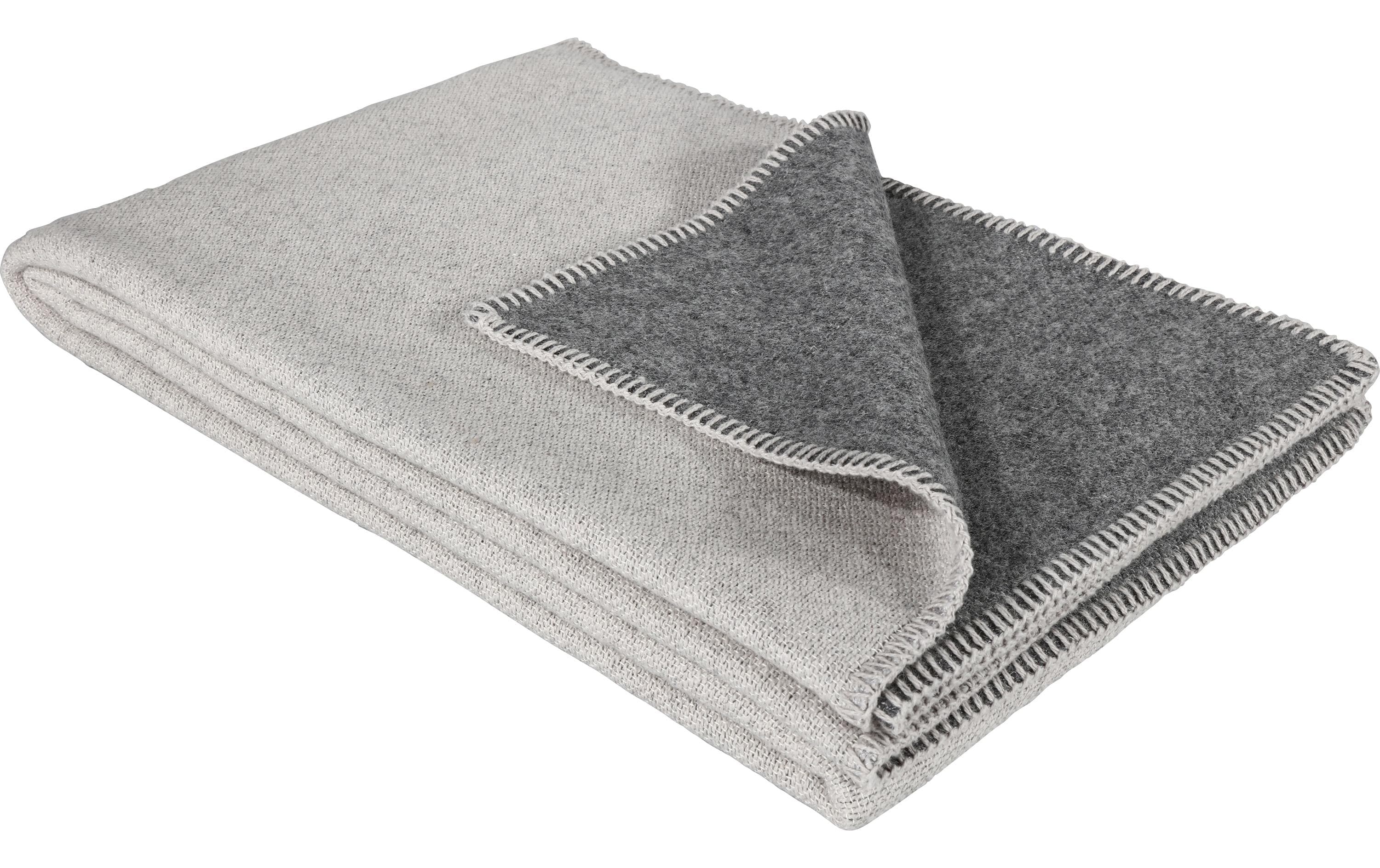 Eskimo Decke Cotola 130x200 cm, Beige 60% Baumwolle, 40% Wolle, waschbar 30 Grad