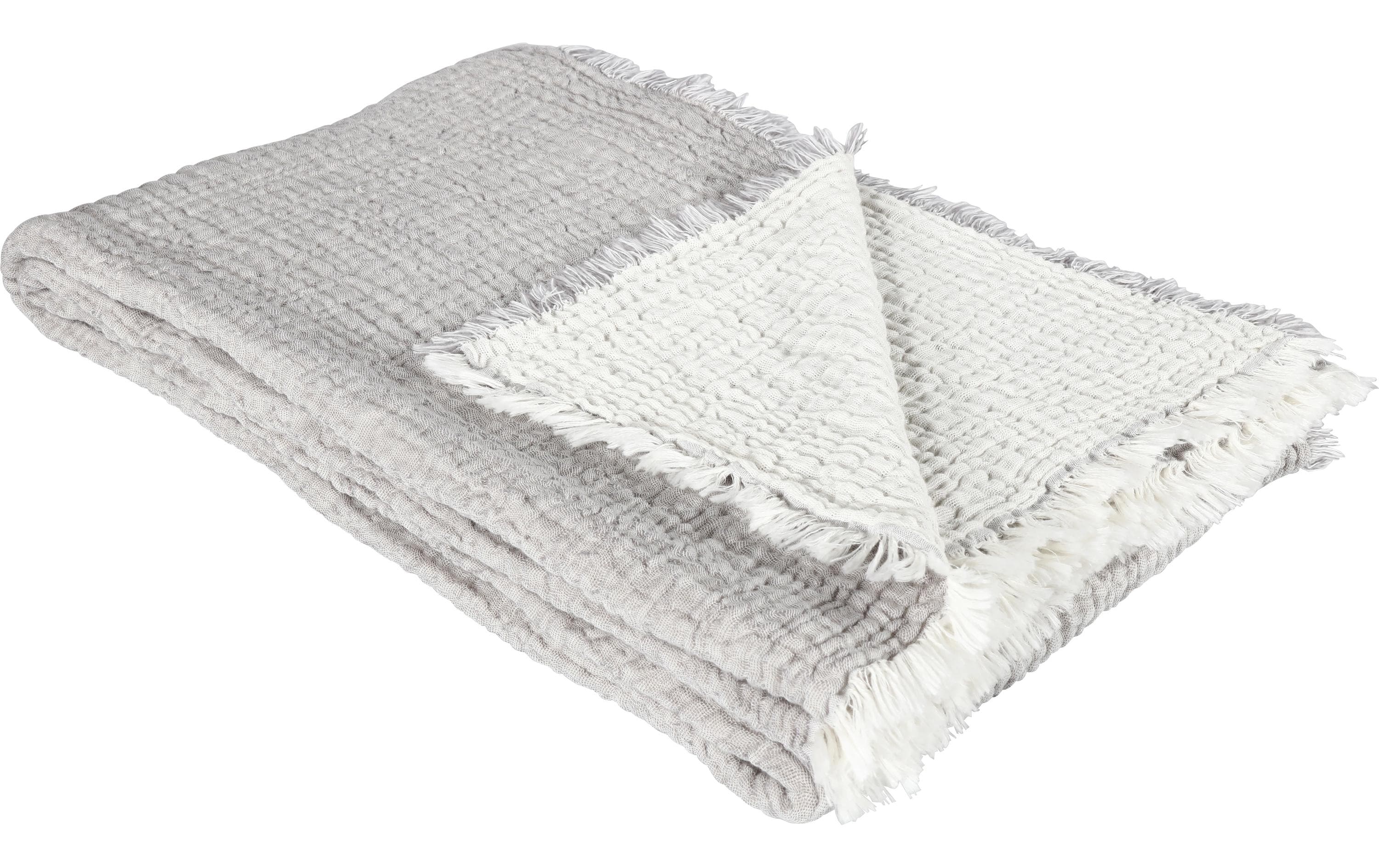Eskimo Decke Artemis 140x200 cm, Grau 100% Baumwolle, waschbar 30 Grad