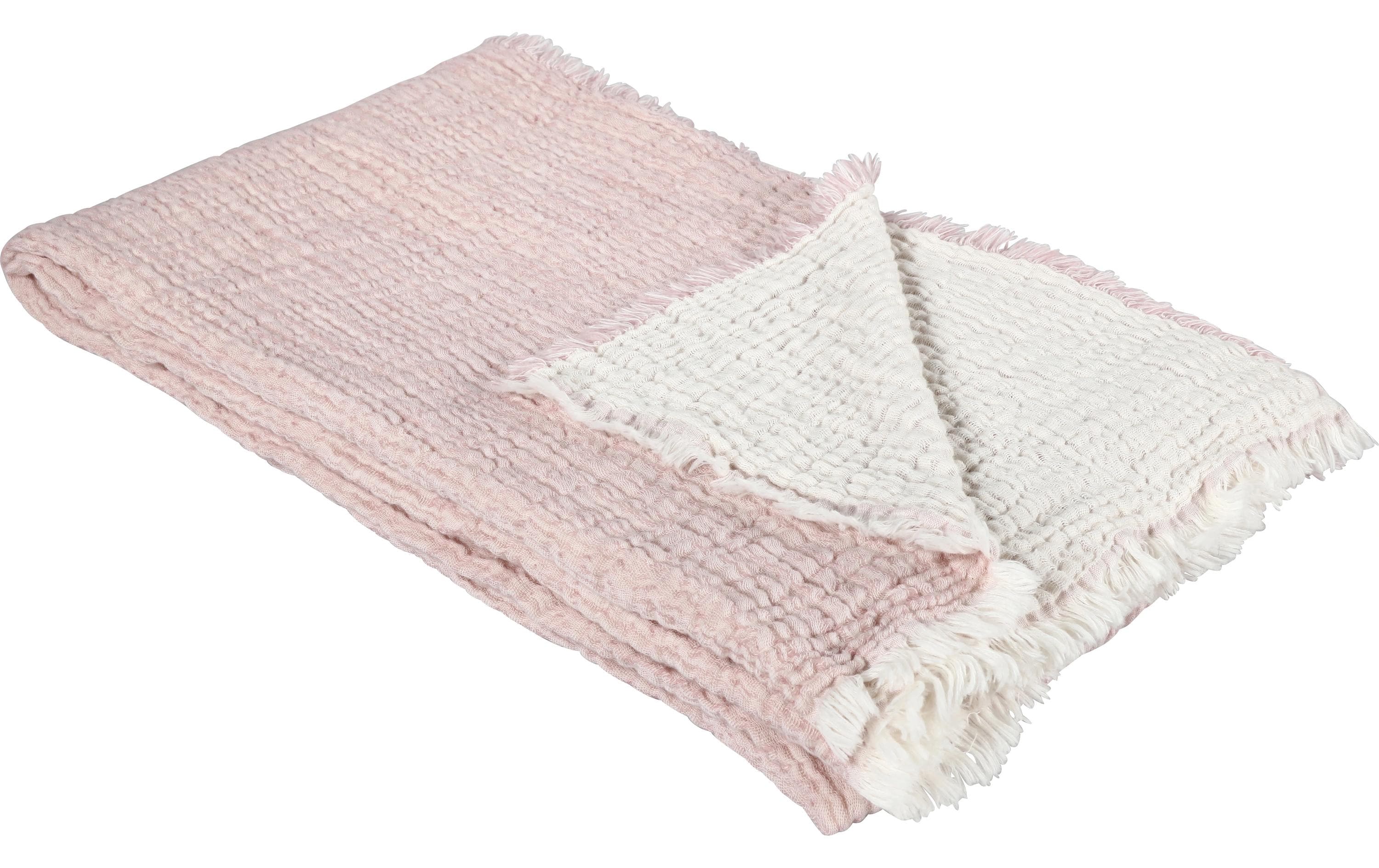 Eskimo Decke Artemis 140x200 cm, Rose 100% Baumwolle, waschbar 30 Grad
