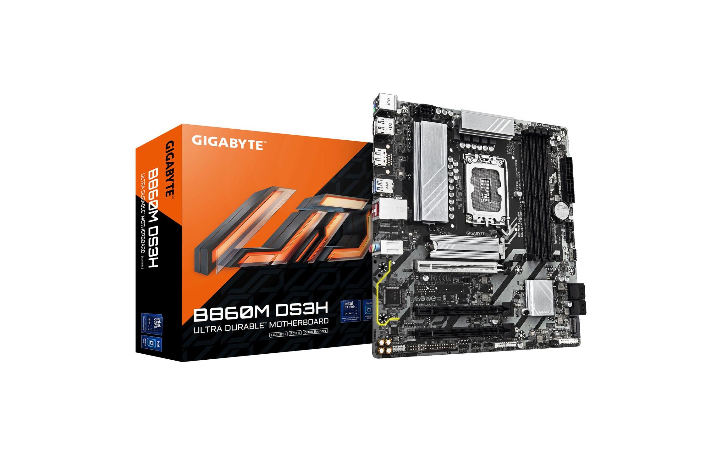 Gigabyte B860M DS3H, uATX LGA1851, Intel B860, 4x DDR5