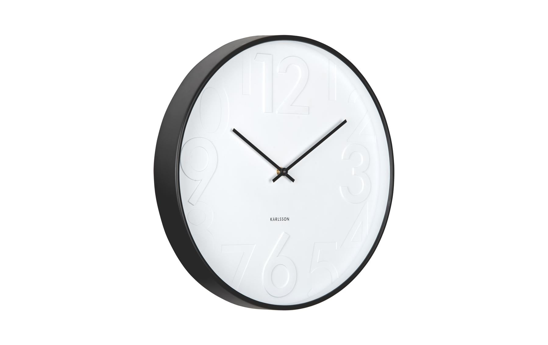 KARLSSON Wanduhr Ayuno Exkl. 1xAA Batterie, 40x5cm, Black