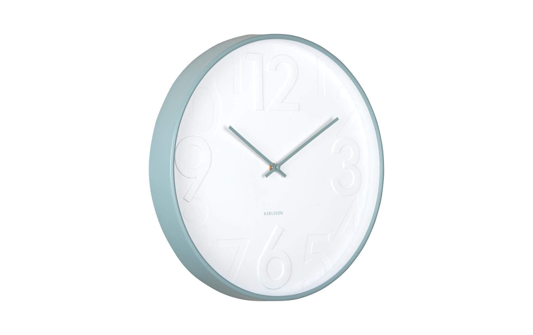 KARLSSON Wanduhr Ayuno Exkl. 1xAA Batterie, 40x5cm, Misty Blue