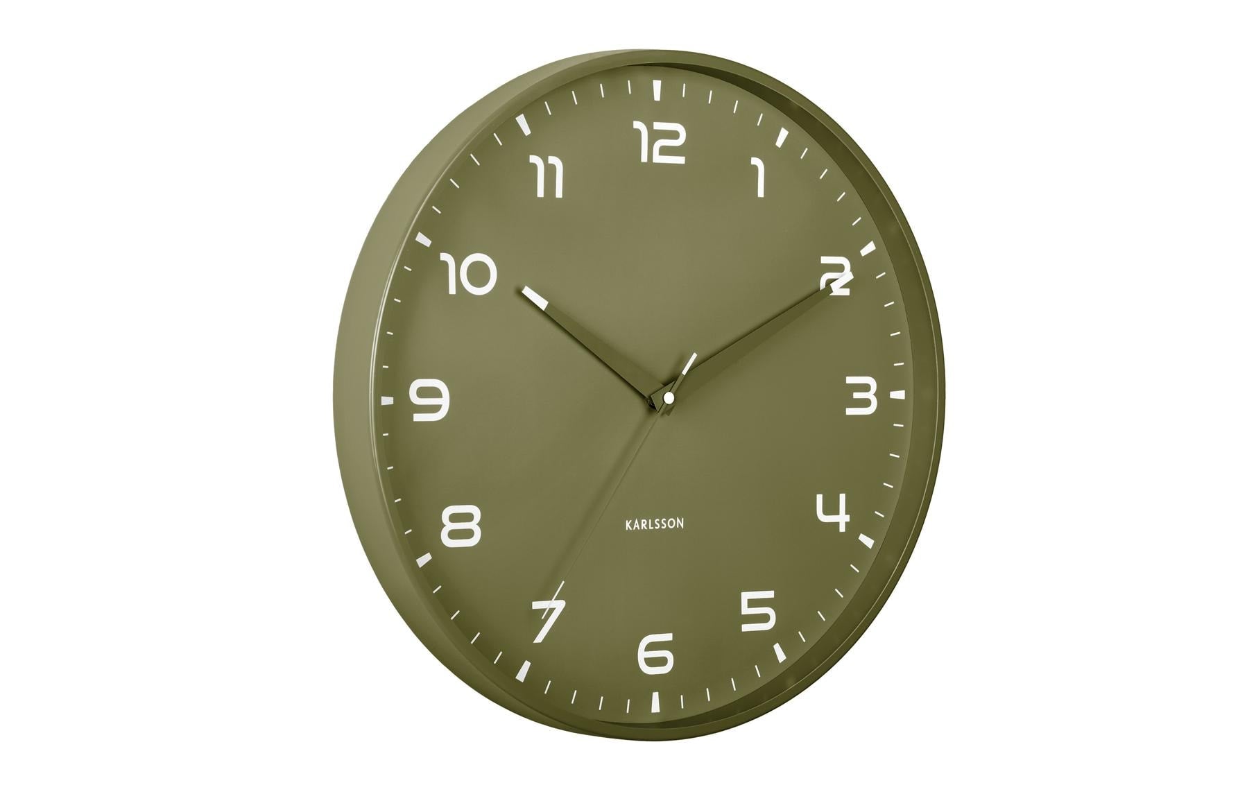 KARLSSON Wanduhr Orgullo Exkl. 1xAA Batterie, Army green
