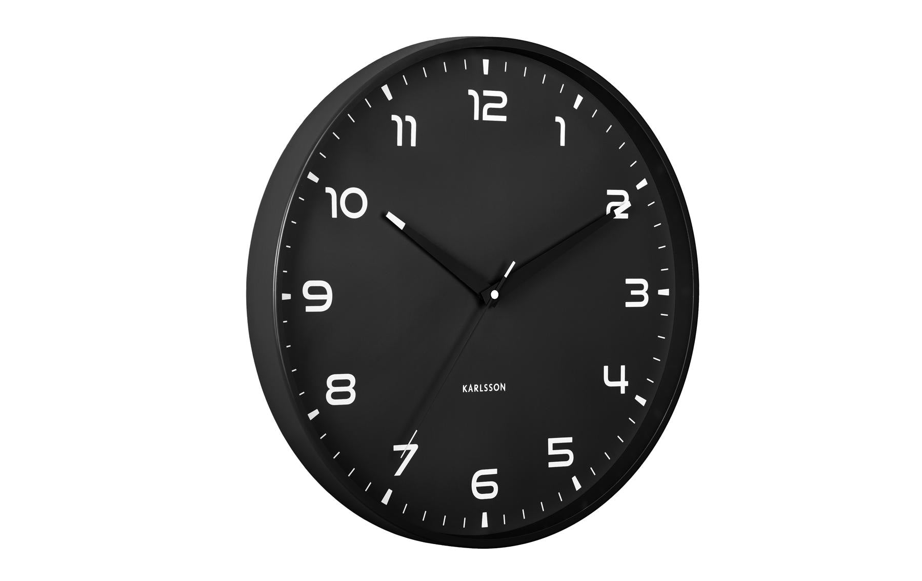 KARLSSON Wanduhr Orgullo Exkl. 1xAA Batterie, Black