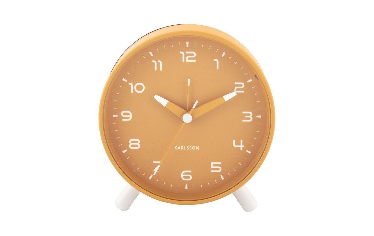 KARLSSON Wecker Orgullo Exkl. 1xAA Batterie, Ochre yellow