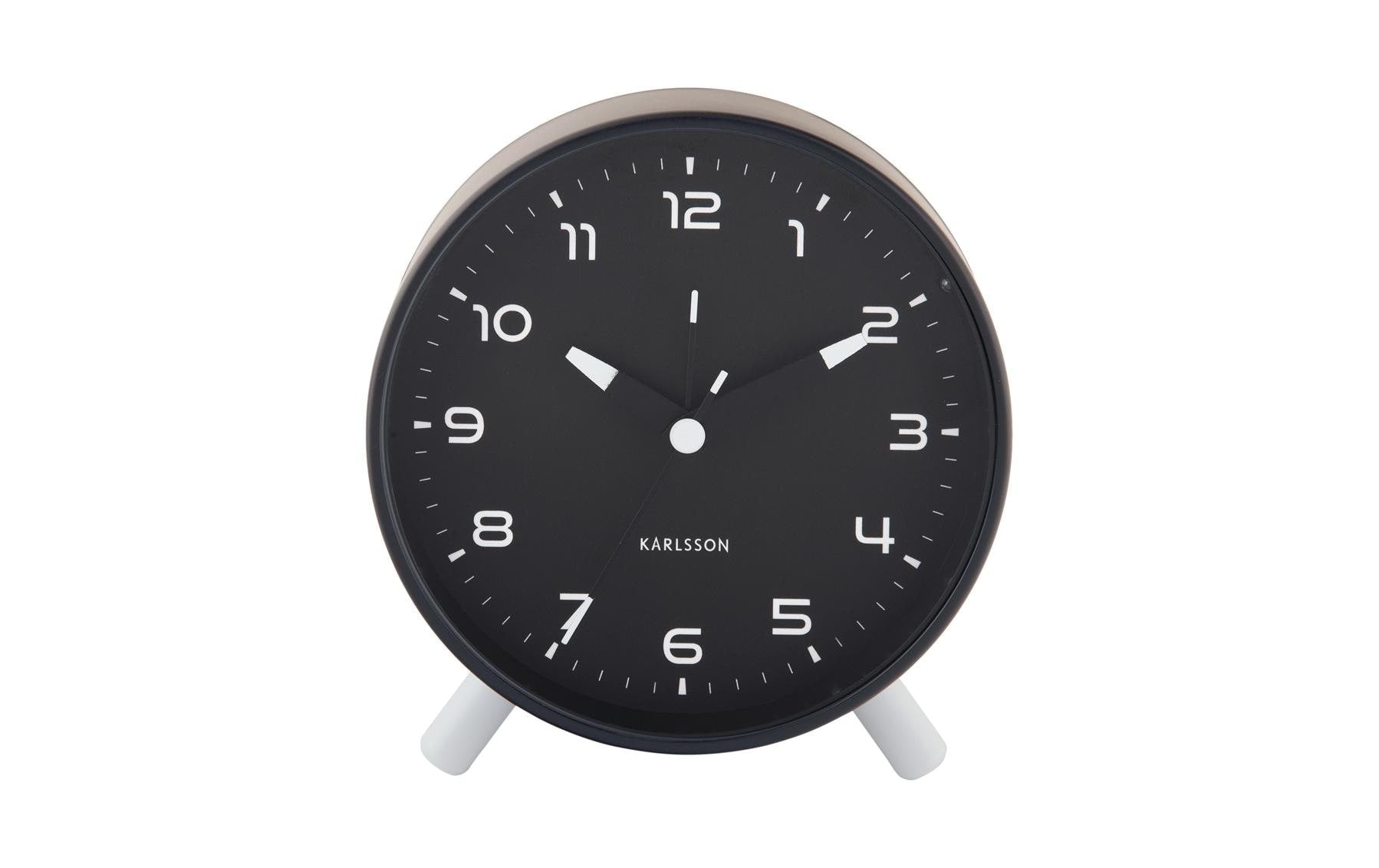 KARLSSON Wecker Orgullo Exkl. 1xAA Batterie, Black