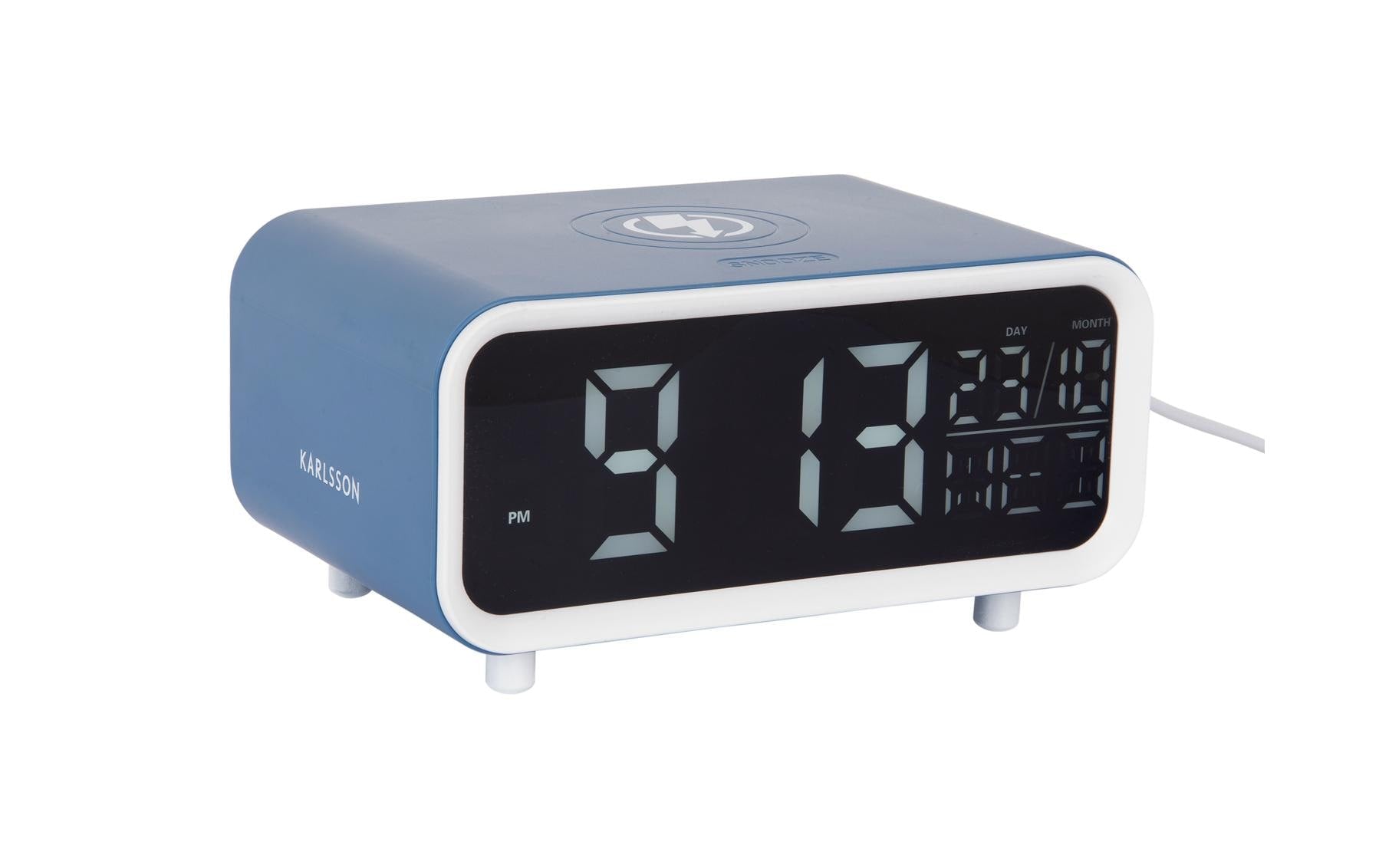 KARLSSON Wecker Chunky LED Inkl. USB Kabel, Classic blue