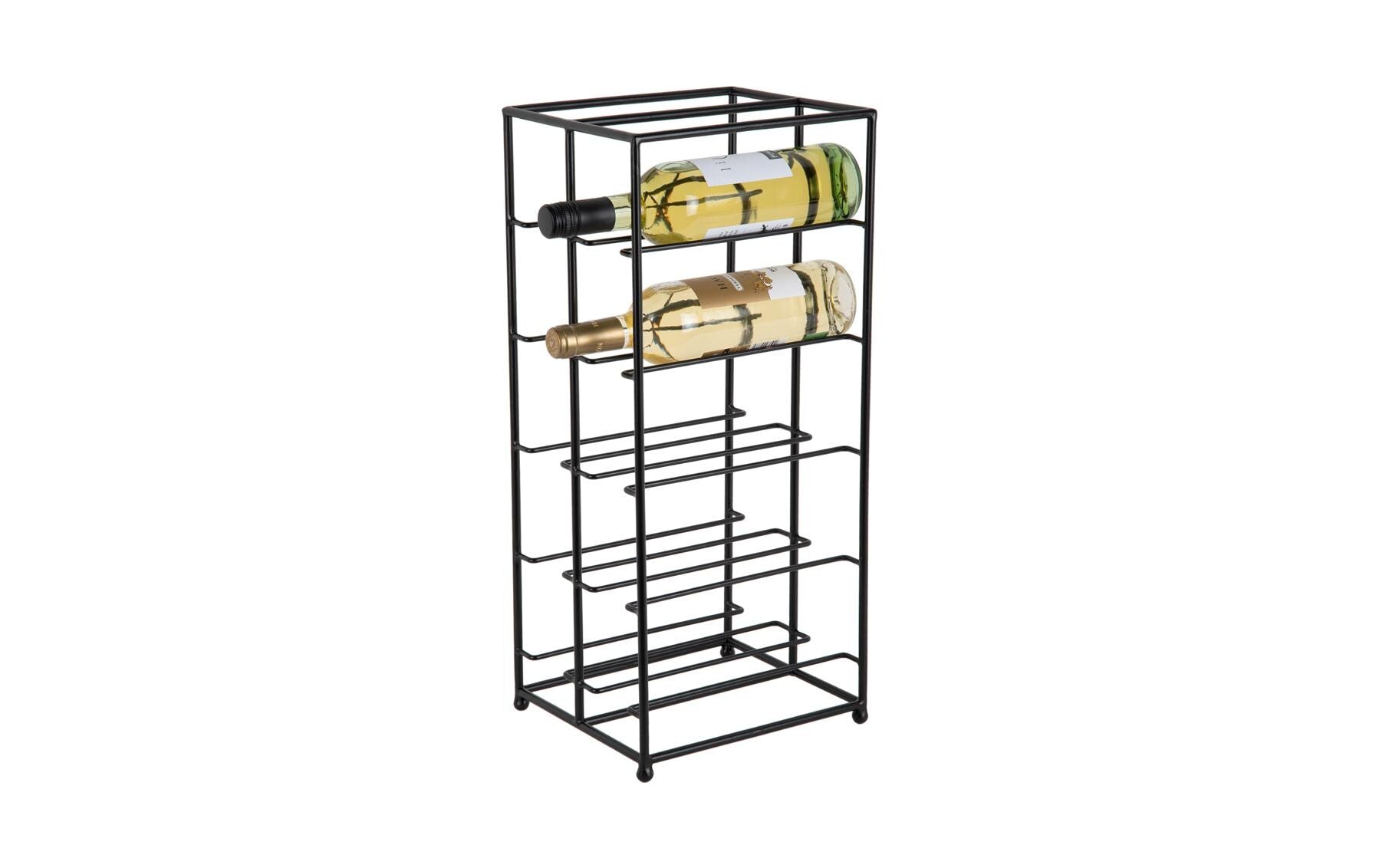 present time Weinregal Duo Floor Eisen, 57x25cm, Black