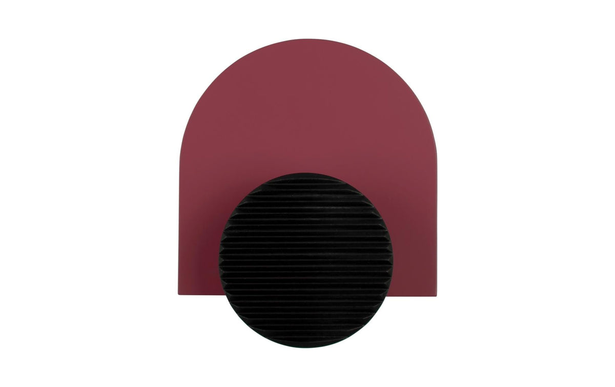 present time Wandhaken Single Knob MDF aus China, 18x4.5x15cm, Red ochre